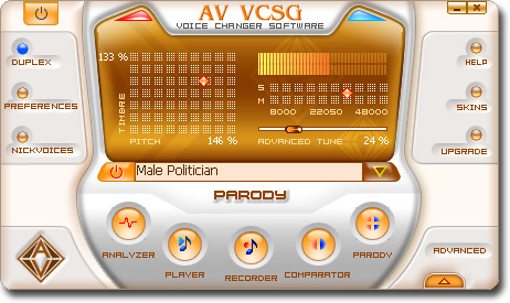 AV Voice Changer Software Gold Screenshot